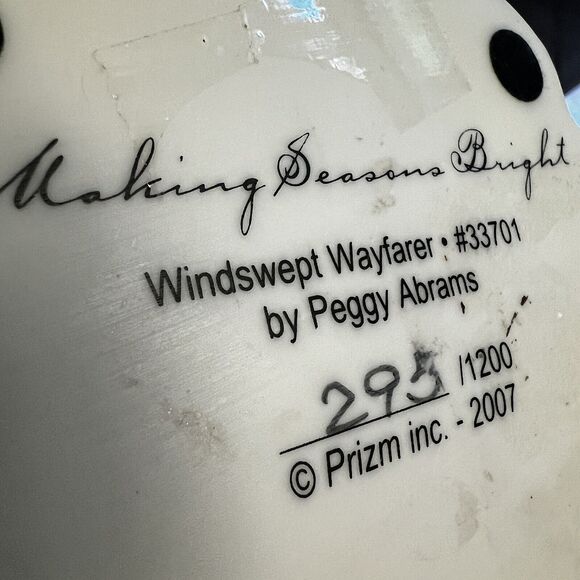 Peggy Abram’s Windswept Wayfarer Christmas Santa Figure Limited Edition 295/1200 - Picture 7 of 9